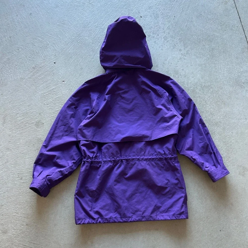 Vintage‎ Eddie Bauer Jacket Women's Small Purple Full Zip Parka Hooded Gore Tex